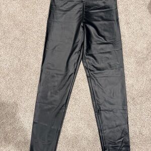 Black Faux Leather Leggings